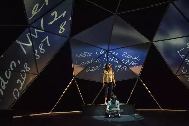 Image: Karen LaMoureaux and Alex Rosenthal in The Curious Incident of the Dog in the Night-Time.