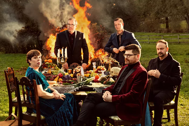 Image: The Decemberists are, from left, Jenny Conlee, John Moen, Nate Query, Colin Meloy and Chris Funk.