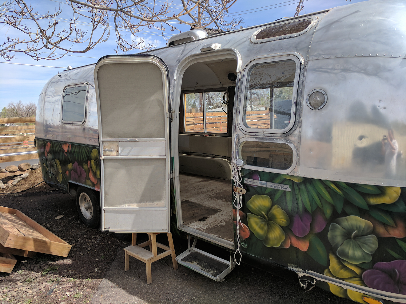 The vintage 1975 Airstream that will house the Dream Stream.