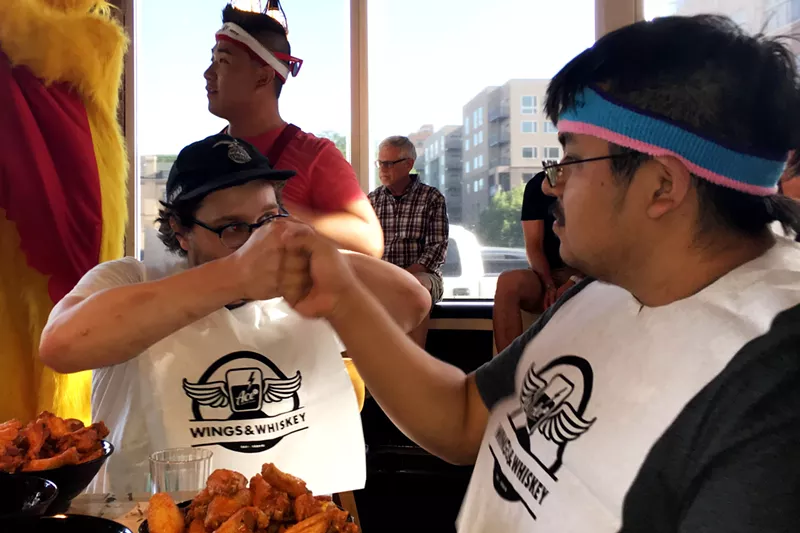 Image: Put on your sweatband and game face for Wings & Whiskey's wing-eating contest.