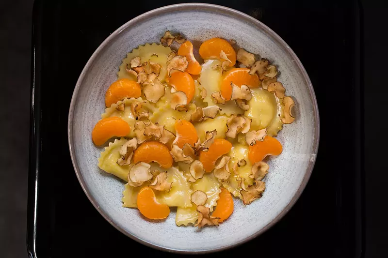 Image: If you're lucky, sunchoke and ricotta-stuffed mezzaluna will be on Dio Mio's curriculum this week.