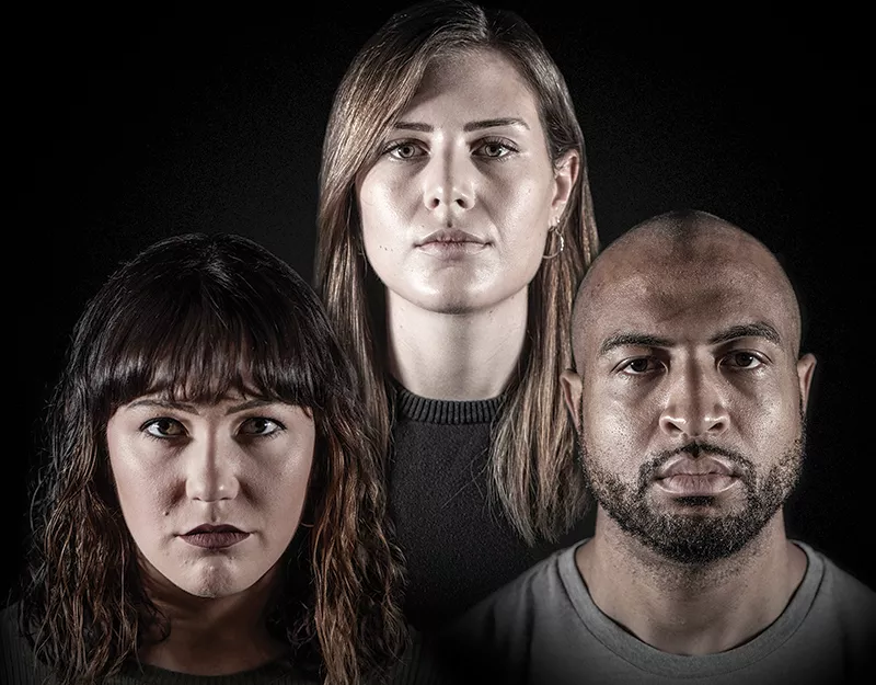 Image: PSL members Eliza Lucero (from left), Lillian House and Joel Northam.