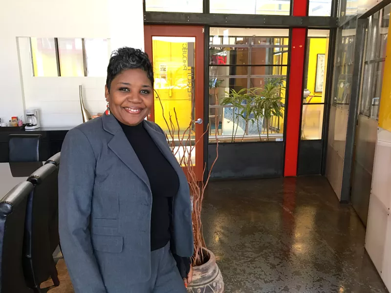 Image: Nita Mosby Tyler at her workplace at TAXI.