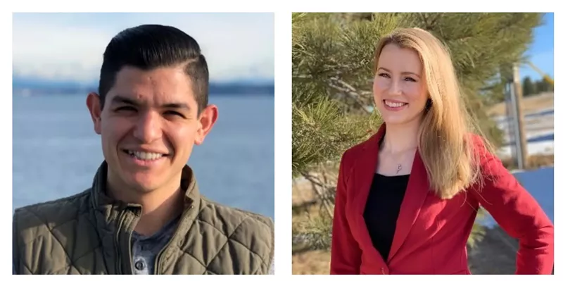 Image: All on the Line's Marco Dorado and Colorado Republican Party chair Kristi Burton Brown have different ideas about the state's new congressional district.