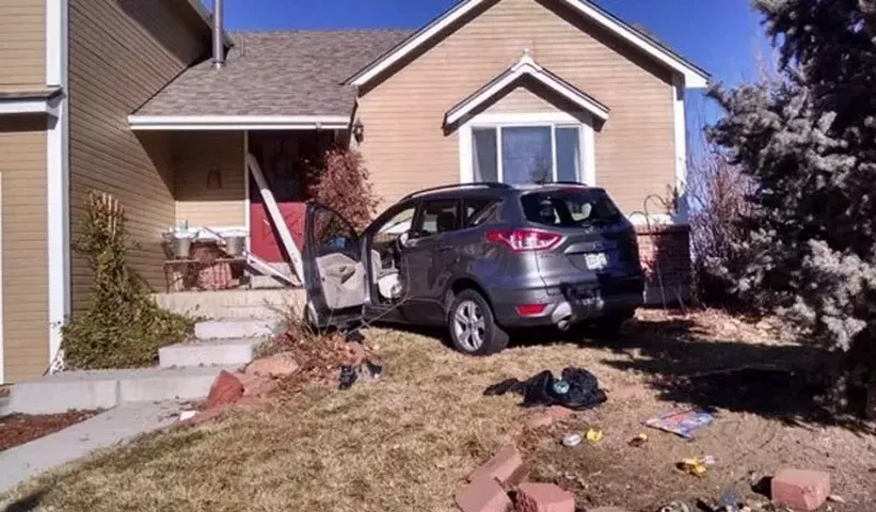 Image: Anthony Mott's home after the shooting.