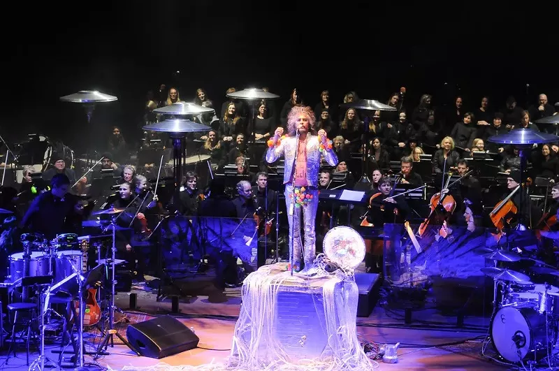 Image: The Flamings Lips performed The Soft Bulletin with the Colorado Symphony at Red Rocks in 2016. A live album of the concert will be released in November.