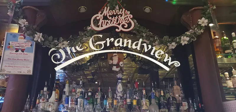 Image: It's beginning to look a lot like Christmas behind the bar at the Grandview.