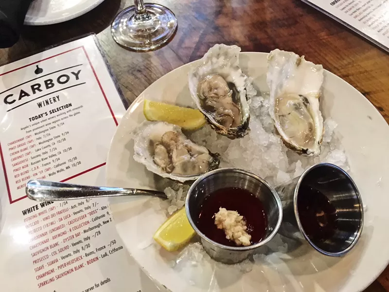 Image: Oysters anchor the happy hour at Angelo's — and the restaurant's past.
