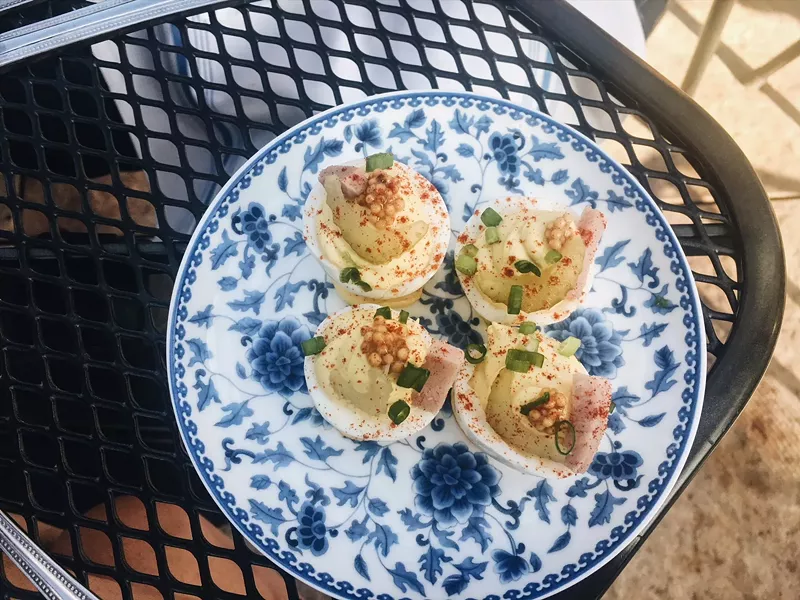 Image: Low Country's happy hour deviled eggs.
