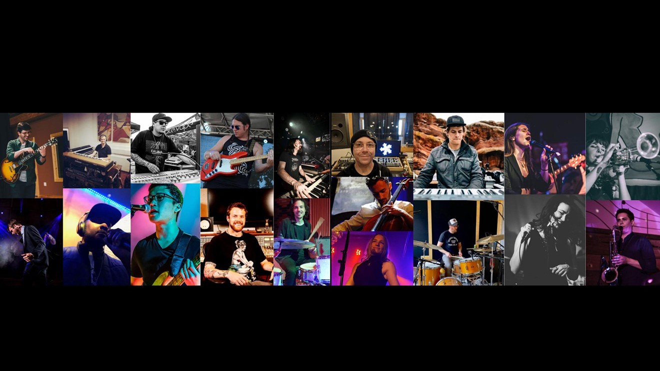 A collage showing various members of the Hg Collective.