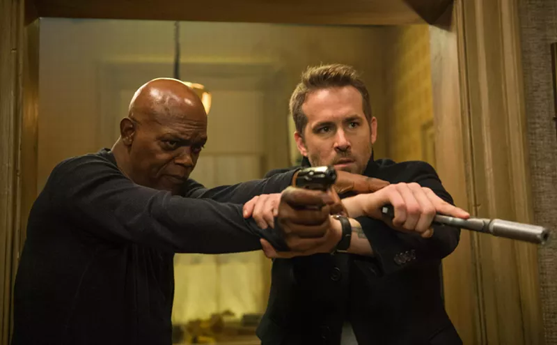 Image: Samuel L. Jackson (left) is the hitman and Ryan Reynolds plays his bodyguard in another summer action film filled with bullets, chases and bad language.