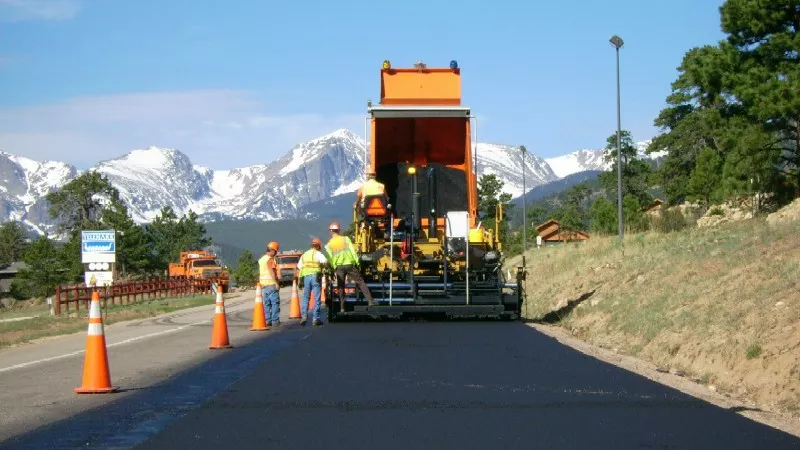Image: Paving operations like this one could impact Interstate 70 traffic near Copper Mountain throughout the summer.