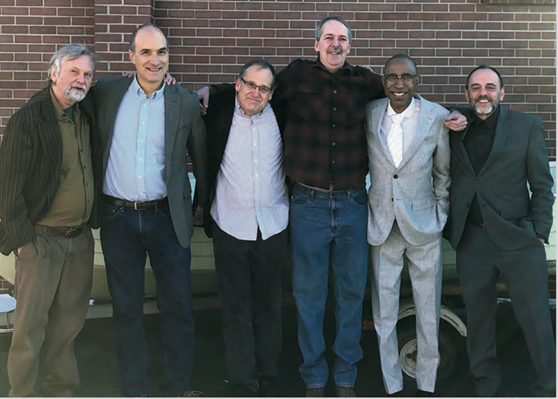 Image: Capri Records founder Thomas Burns (third from right) and the Jazz WORMS.