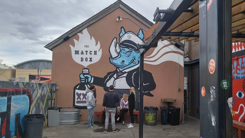 Image: Even the rhinos in RiNo are hipsters.