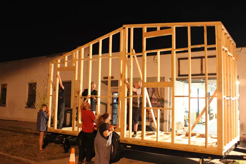 Image: In the early days of building...