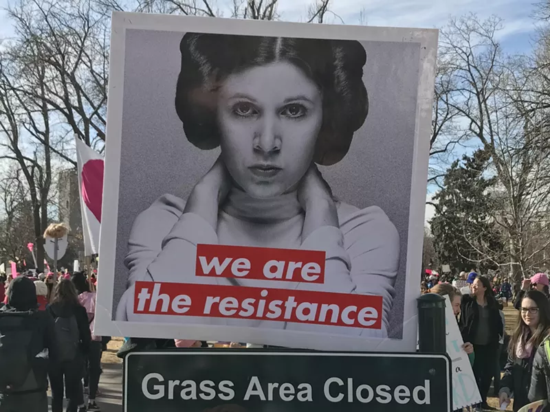 Image: Carrie Fisher, still speaking volumes with a stare.