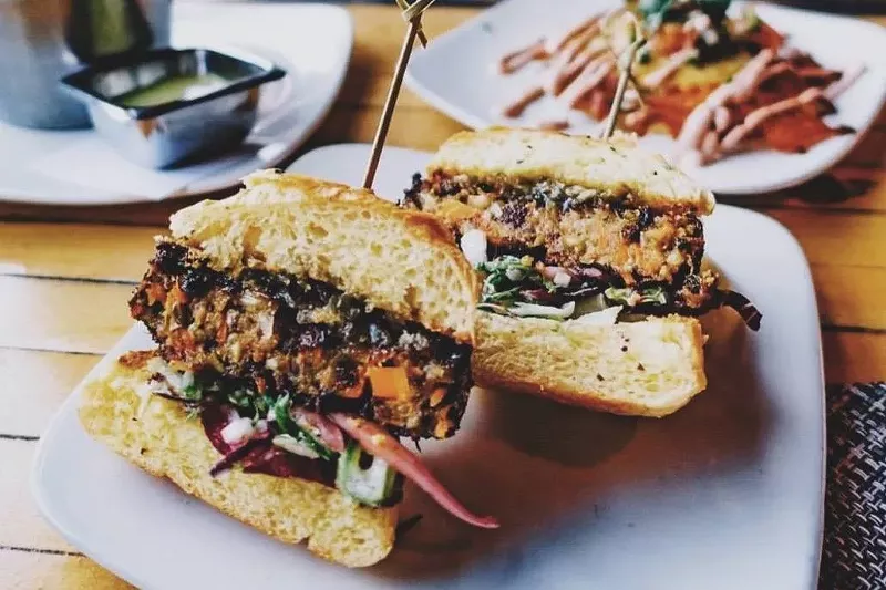 Image: Veggie burger sliders at Root Down are a great happy-hour snack.