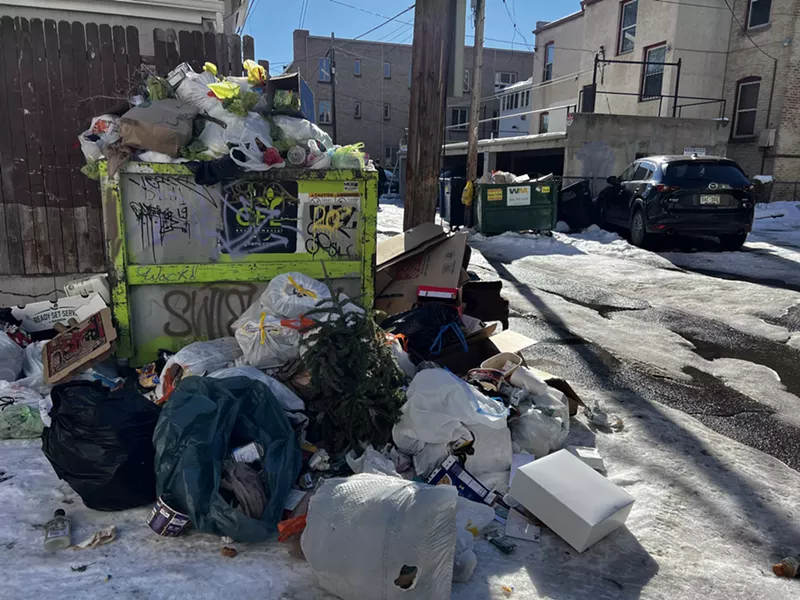 Image: This is how one Capitol Hill dumpster usually looks each week as trash day gets closer.