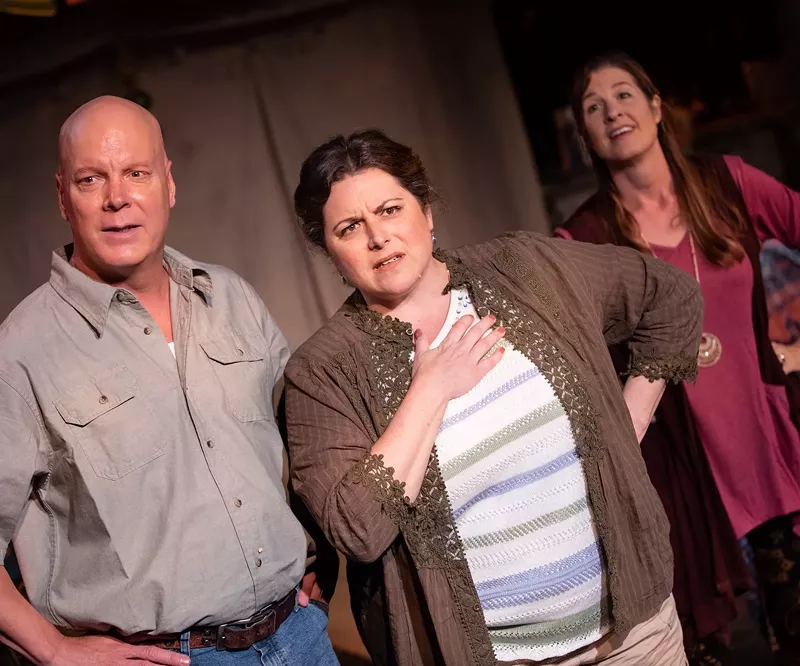 Image: Marc Stith, Haley Johnson and Emily Paton Davies in The Quality of Life.