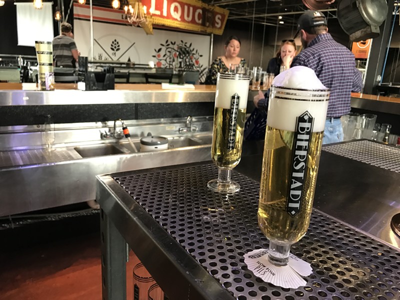 The name on the beer glass now matches the name of the restaurant.