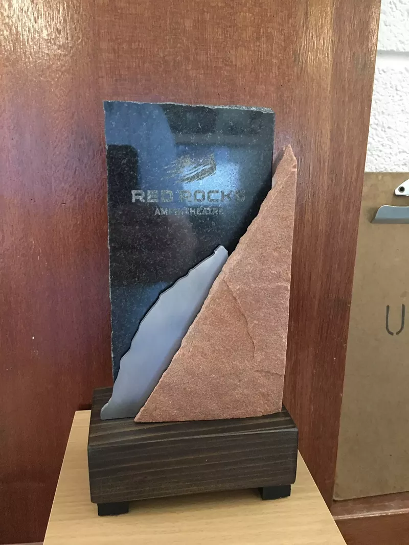 Image: This year's Piece of the Rock award.