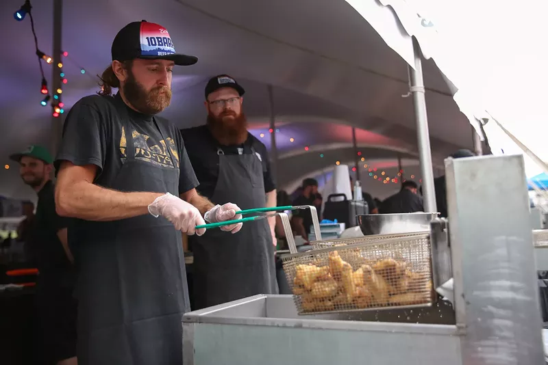Image: Beards and birds at last year's Chicken Fight!