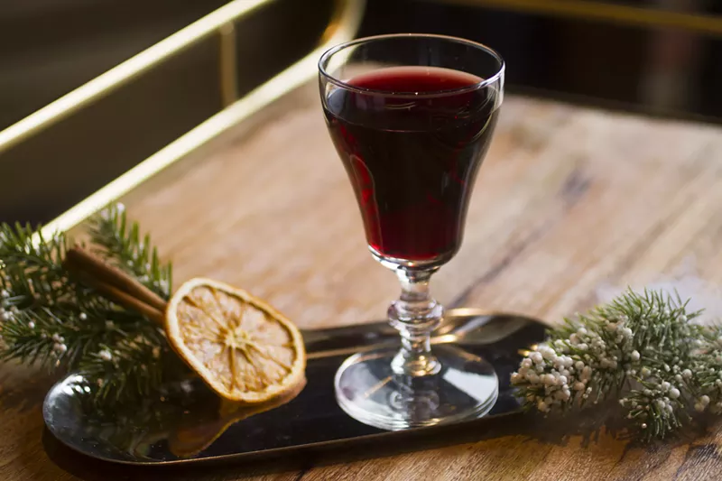 Image: Get dirty with Death & Co.'s Ya Filthy Animal, made from red wine, amaro, brandy, pomegranate and orange.