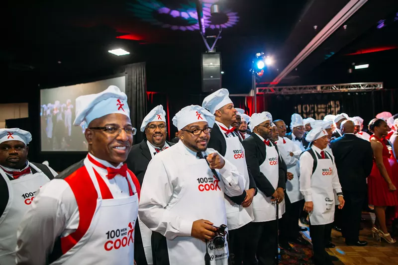 Image: Some of the 100 Men Who Cook at last year's Black Tie Fundraiser.