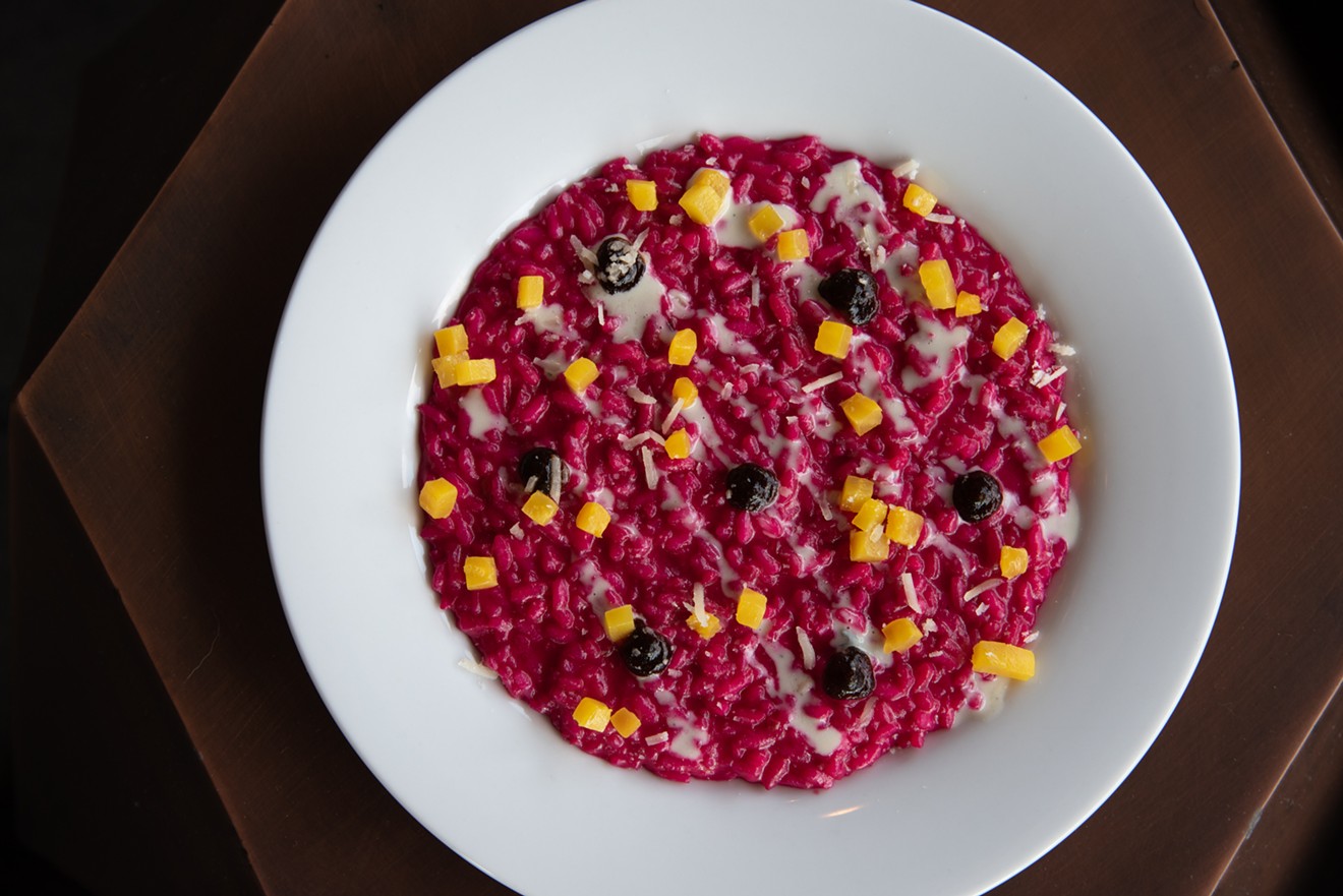 Il Posto's beet risotto is a beauty.