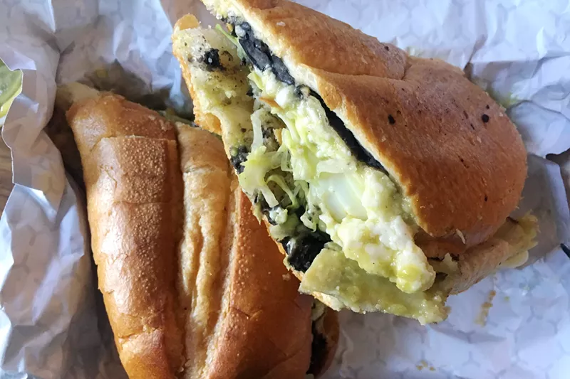 Image: Find this guajolote sandwich at Cilantro & Perejil on Friday night.