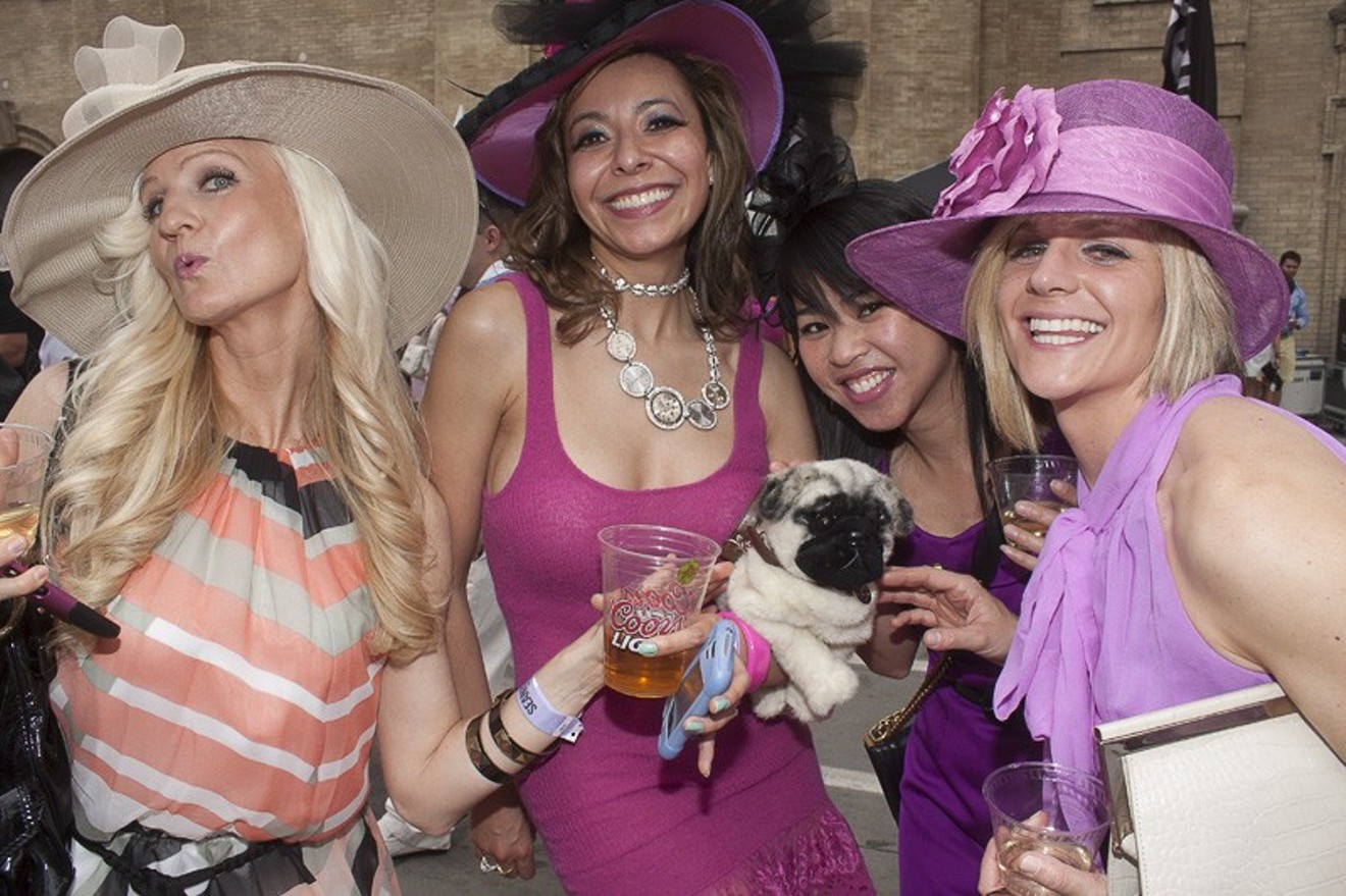 These Derby Day revelers ditched the mint juleps for Coors Light.