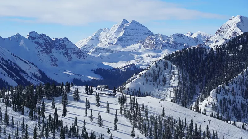 Image: View from Aspen of the Maroon Bells.
