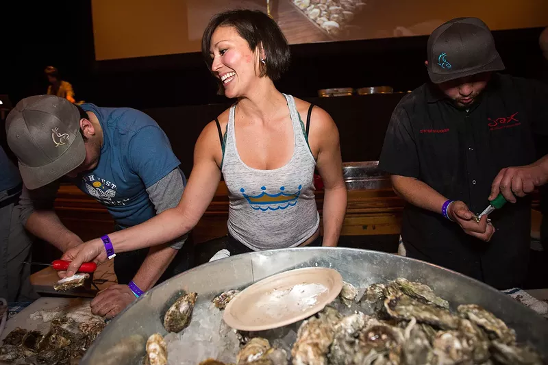 Image: Oyster shucking returns to the Boulder Theater on April 4 with the High West Oyster Fest.