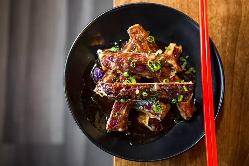 Image: The fried eggplant at Q House really soars.