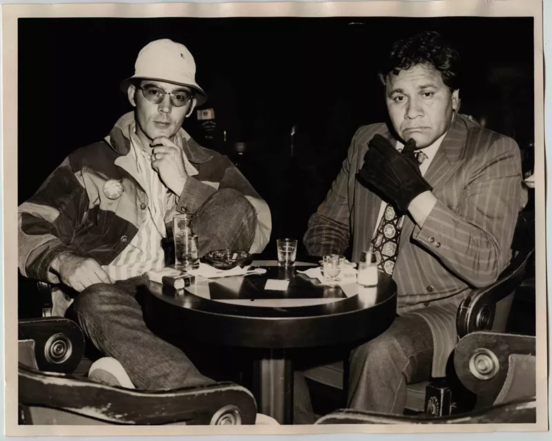 Image: Hunter S. Thompson and Oscar Zeta Acosta, observed together in The Rise and Fall of Brown Buffalo at XicanIndie Film Fest XX.