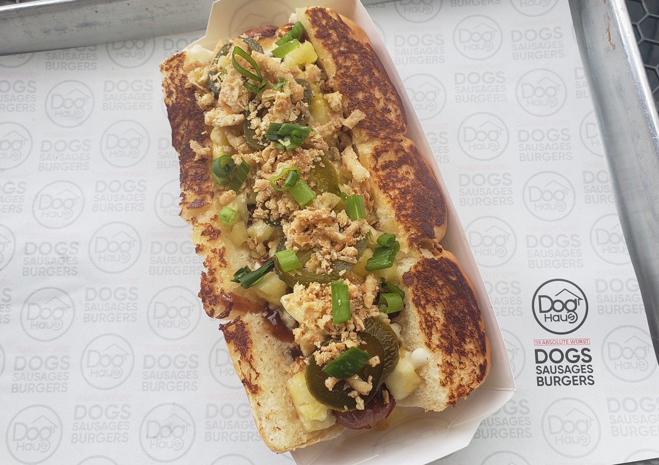 Pineapple Express dog from Dog Haus.