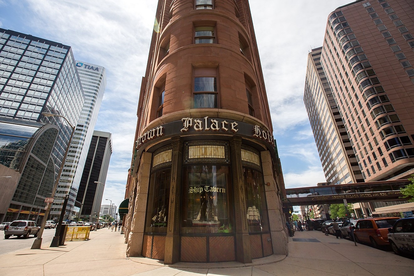 The Ship Tavern is the prow of the Brown Palace Hotel.