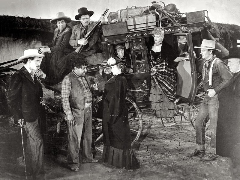 John Wayne was a breakout star in Stagecoach, partly filmed in Colorado.