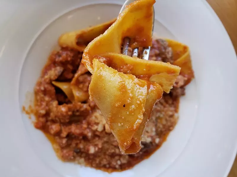 Image: Pappardelle with ragu at Il Posto in RiNo.