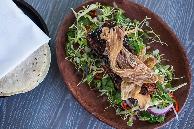Image: Crispy pig tail had us in hog heaven at Señor Bear.