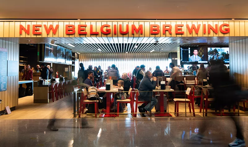 Image: New Belgium opened a new spot at DIA in 2019, but it also sold to Kirin.