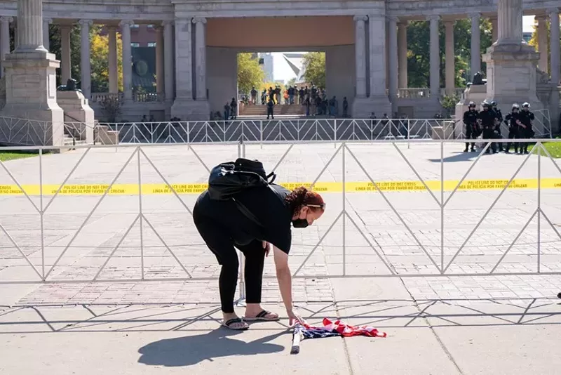 Image: Dueling protests left one man dead in Civic Center Park.
