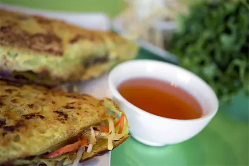Image: Banh xeo at Lotus Vegetarian ($10.99).