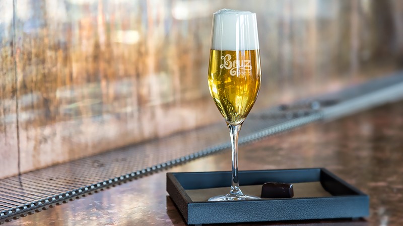 Bruz Beers is serving a unique champagne-style beer this weekend for the first time.