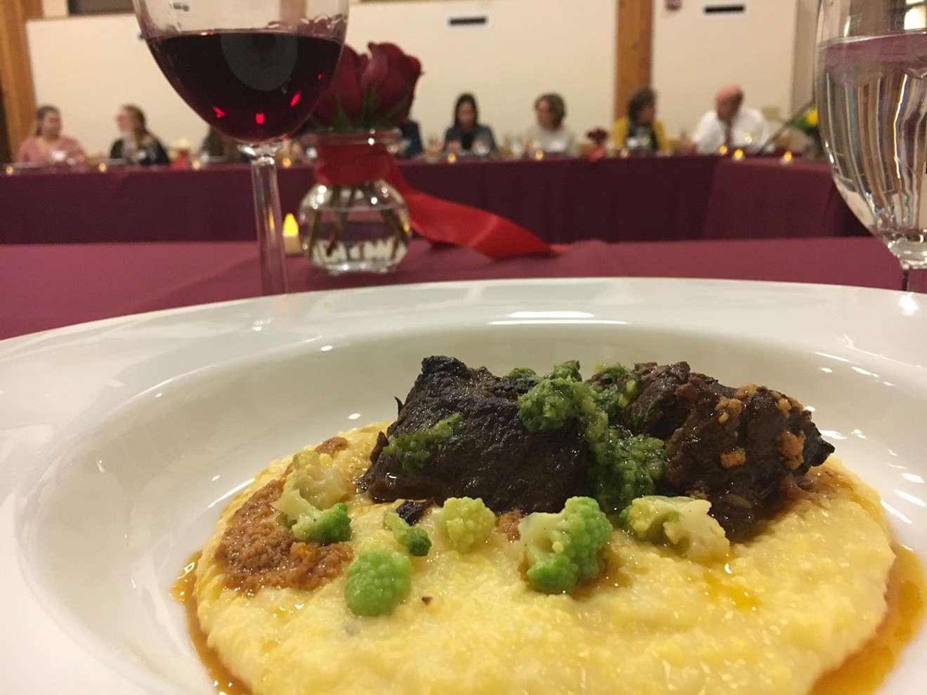 Persian flavors on Italian polenta at the University of Denver's recent Conflict Kitchen dinner.