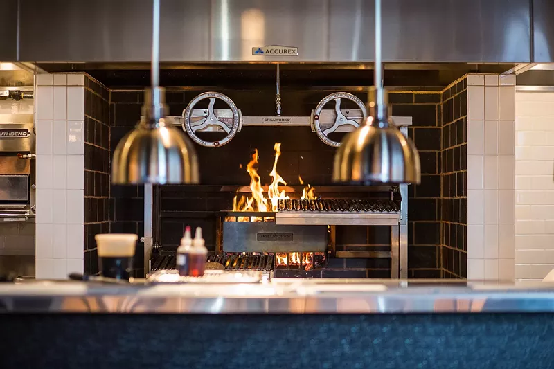 Image: The wood-fired cooking at Hearth & Dram is now available for lunch.