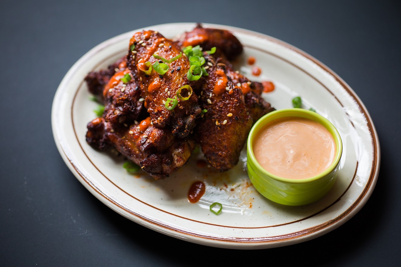 Achiote wings at the new Los Chingones Stapleton.