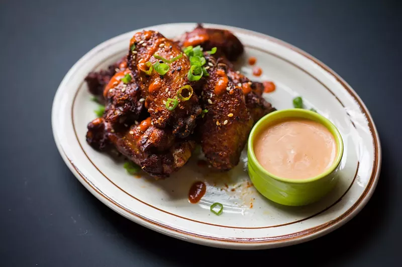 Image: Achiote wings at the new Los Chingones Stapleton.
