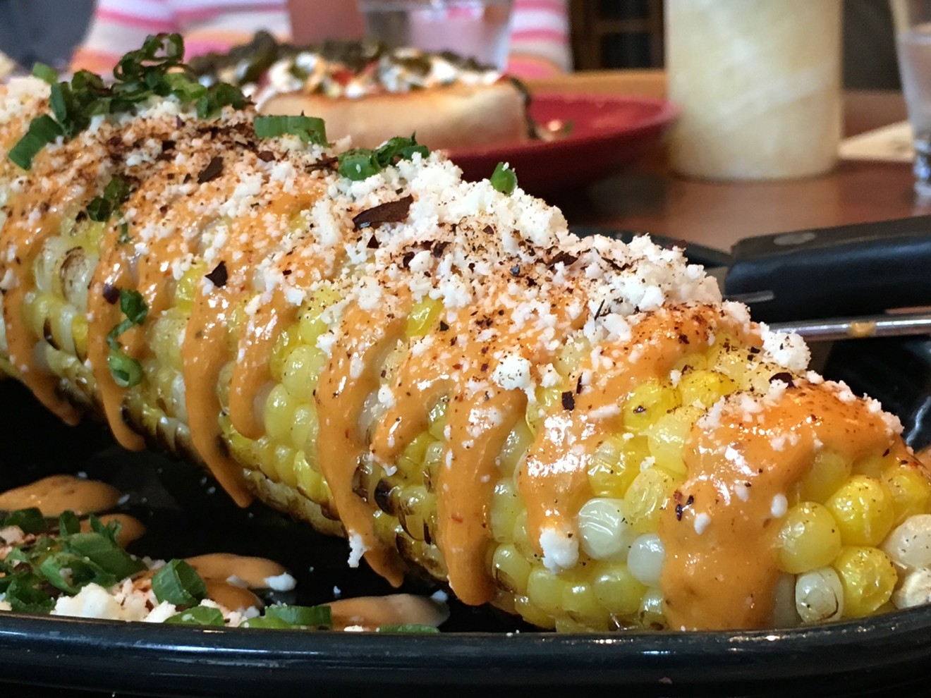 Grilled sweet corn at Sol Cocina.