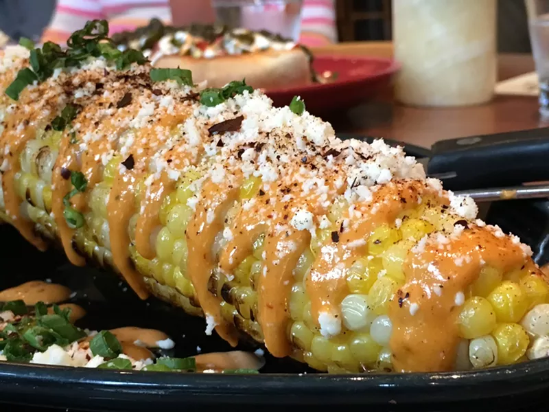 Image: Grilled sweet corn at Sol Cocina.